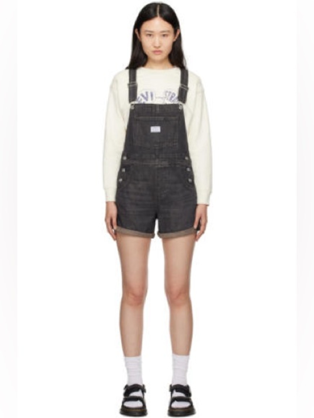 Levi’s Black Vintage Denim Overalls (shorts) - 100% cotton - size 28 - Picture 3 of 7
